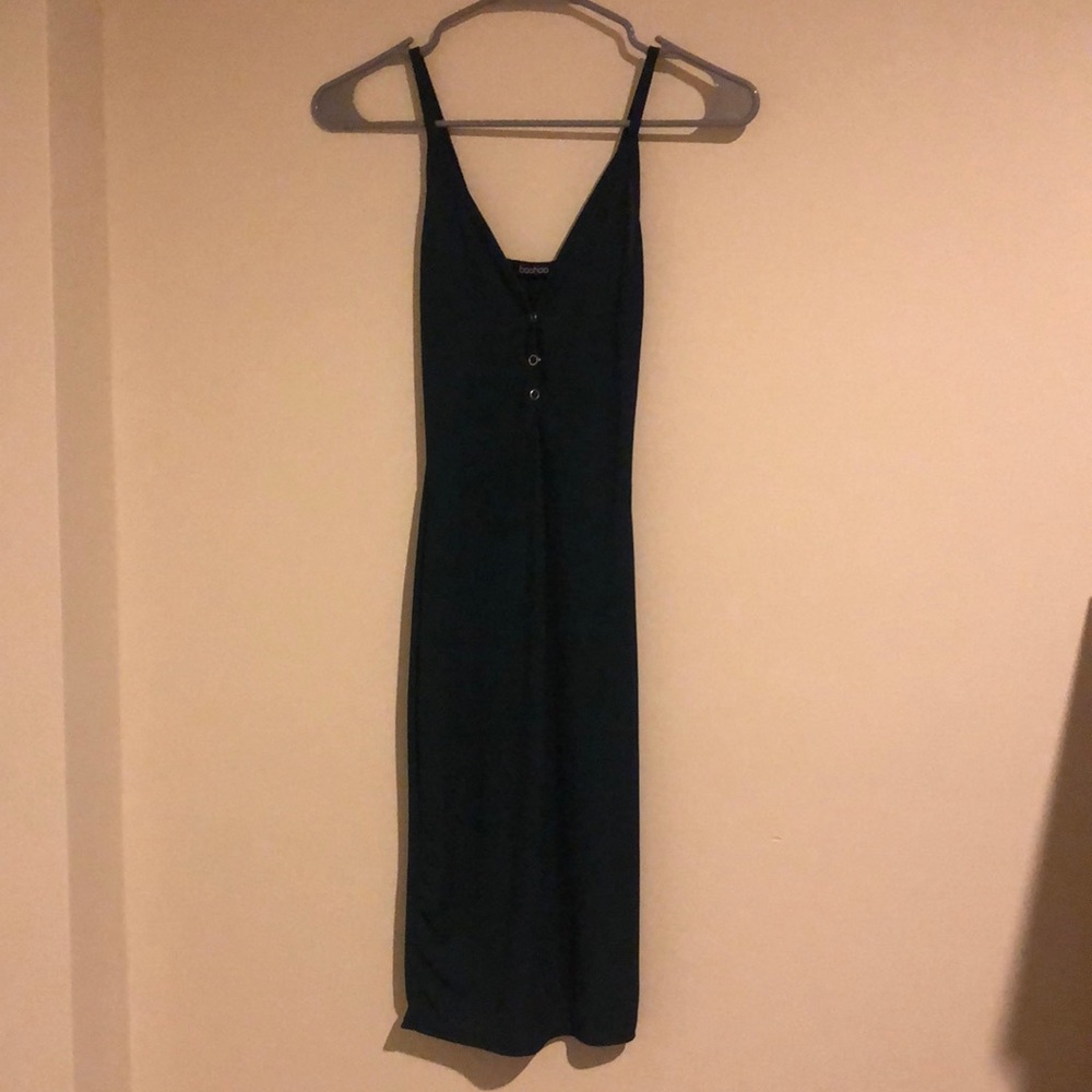 Ribbed Midi Hunter Green Dress